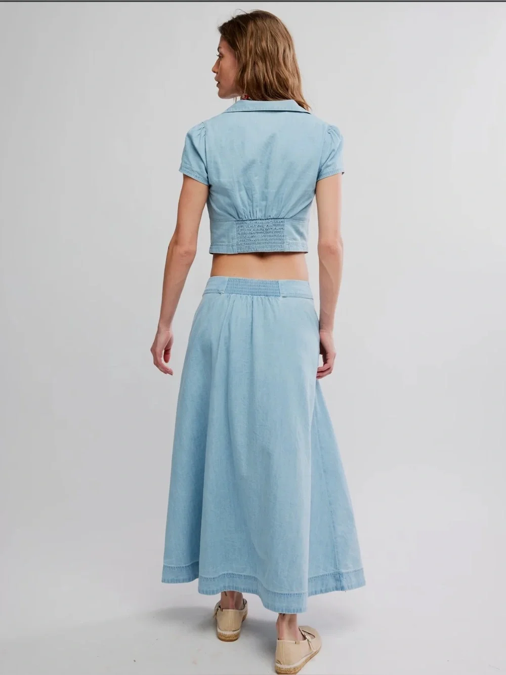 NWT FREE PEOPLE Easy Does It Denim Set!
